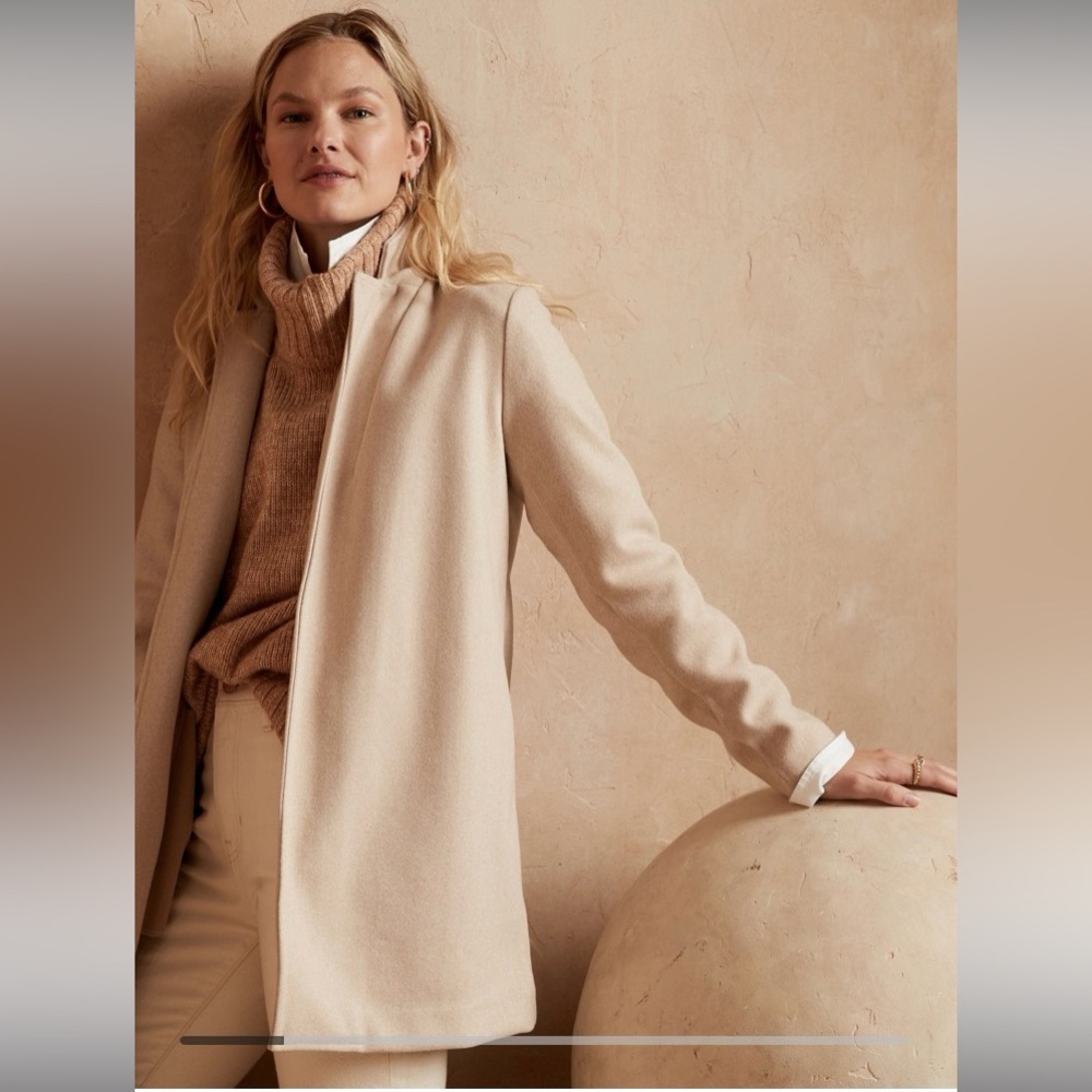 Banana Republic Knit Brushed Long Blazer/Coat